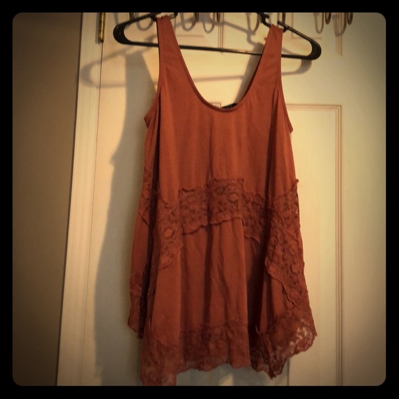 Rue21 mauve lace tank top - Picture 1 of 3